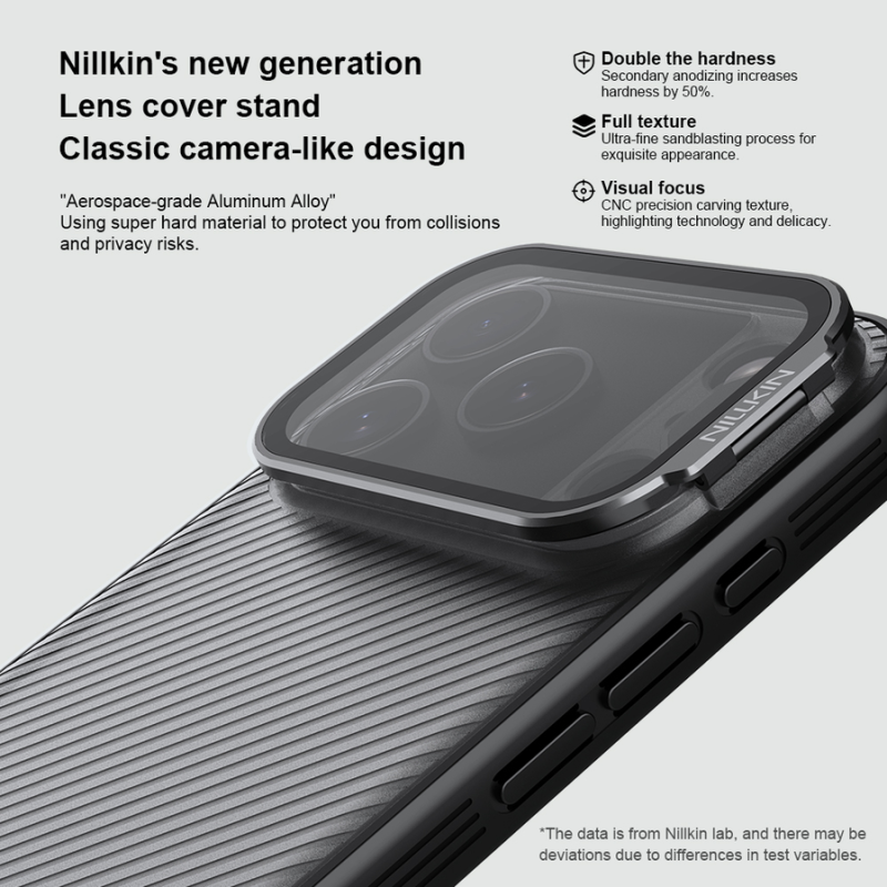 Nillkin CamShield Prop Case for Apple iPhone 17 Pro/18 Pro Transparent Black