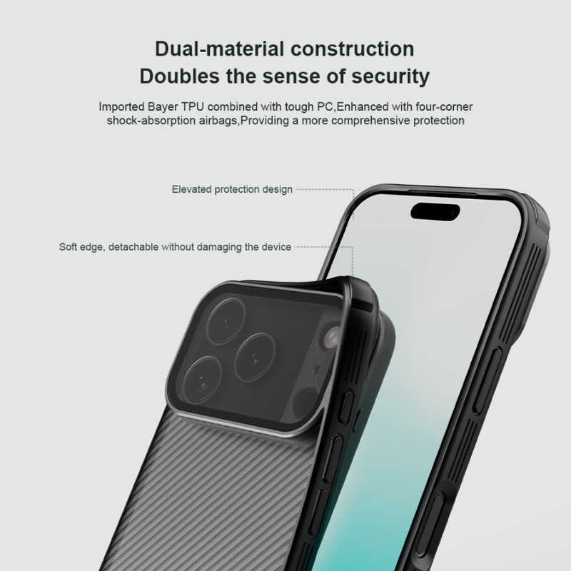 Nillkin CamShield Prop Case for Apple iPhone 17 Pro/18 Pro Transparent Black