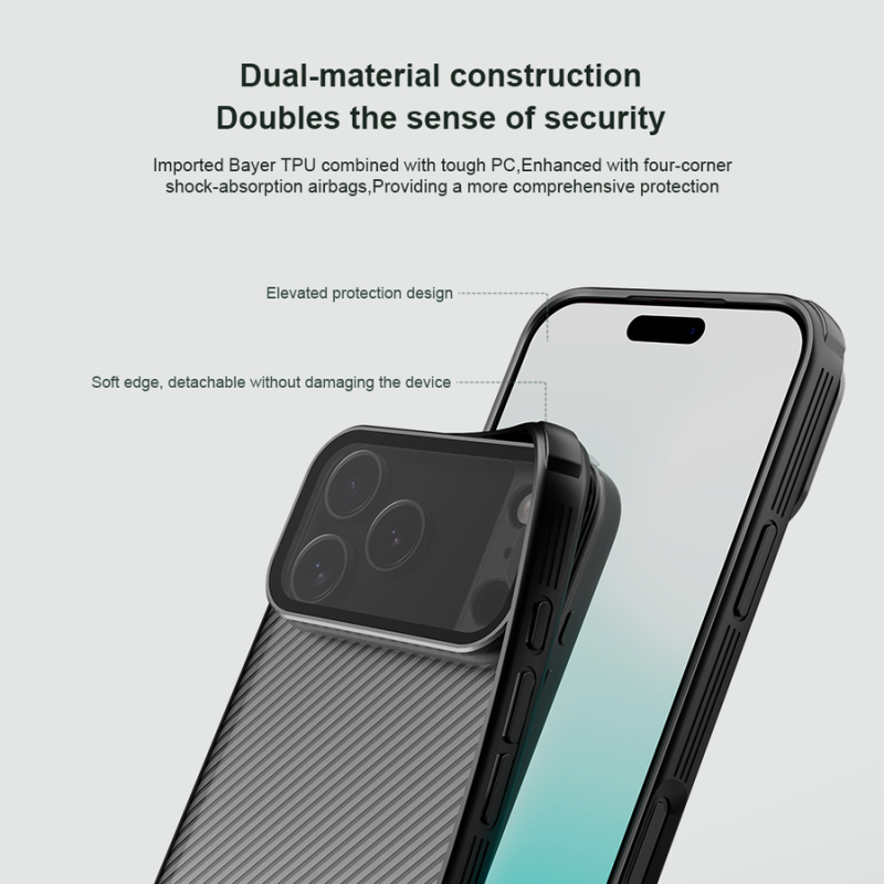 Nillkin CamShield Prop Case for Apple iPhone 17 Pro Max/18 Pro Max Transparent Black