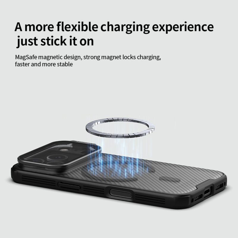 Nillkin CamShield Prop Magnetic Case for Apple iPhone 17 Pro/18 Pro Transparent Black