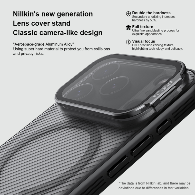 Nillkin CamShield Prop Magnetic Case for Apple iPhone 17 Pro/18 Pro Transparent Black