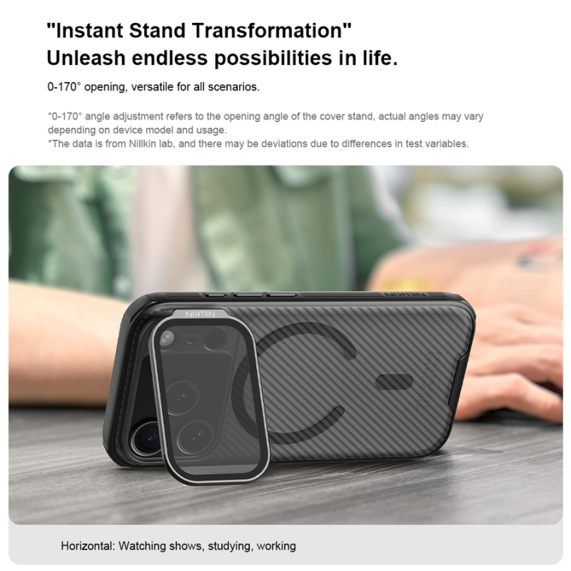 Nillkin CamShield Prop Magnetic Case for Apple iPhone 17 Pro/18 Pro Transparent Black