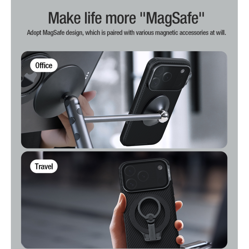 Nillkin CamShield Prop Magnetic Case for Apple iPhone 17 Pro/18 Pro Black