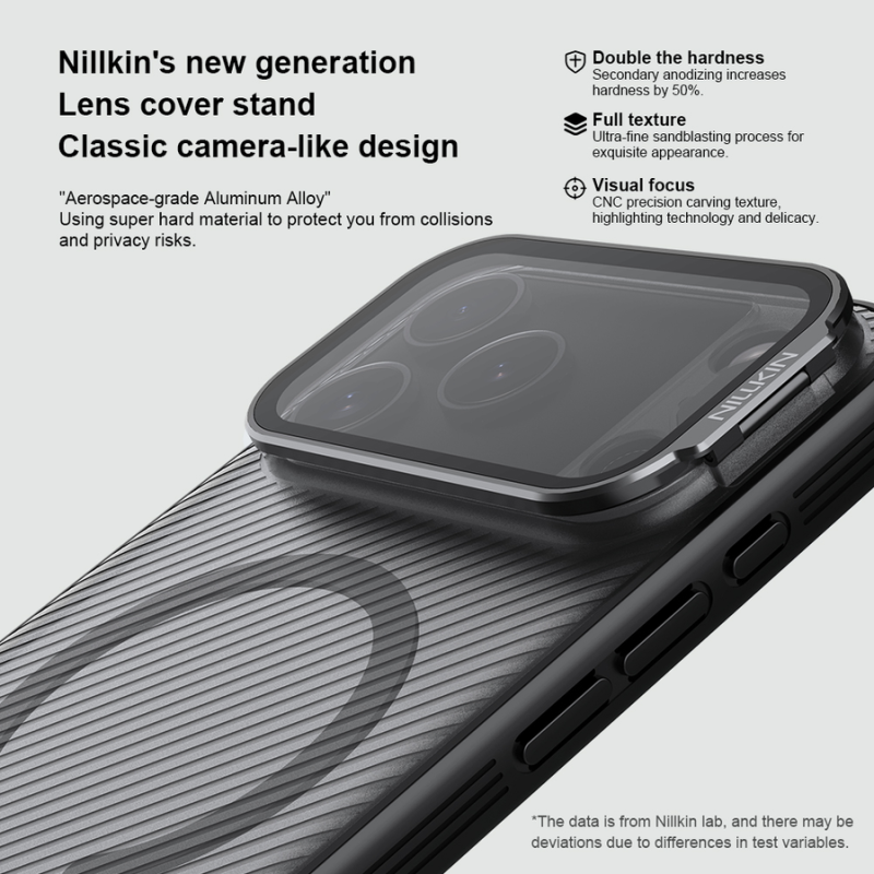 Nillkin CamShield Prop Magnetic Case for Apple iPhone 17 Pro Max/18 Pro Max Transparent Black