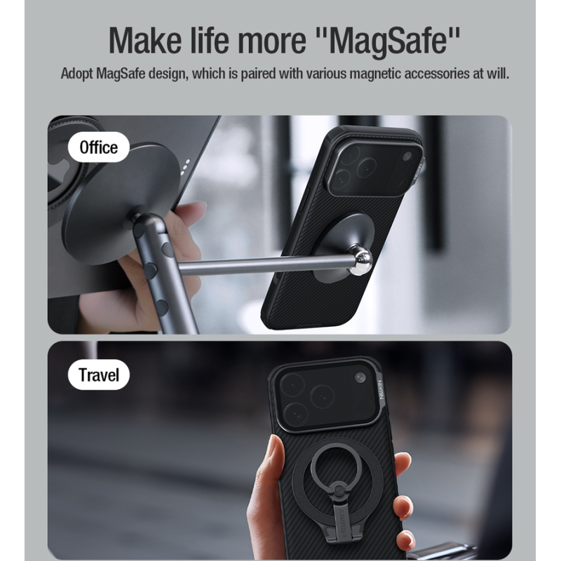 Nillkin CamShield Prop Magnetic Case for Apple iPhone 17 Pro Max/18 Pro Max Black