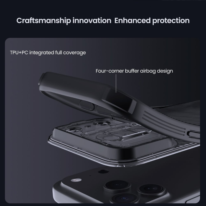 Nillkin CamShield PRO Case for Apple iPhone 17 Pro/18 Pro Transparent Black