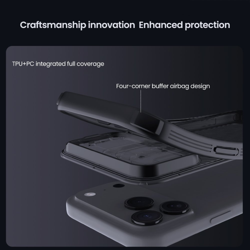 Nillkin CamShield PRO Case for Apple iPhone 17 Pro Max/18 Pro Max Transparent Black