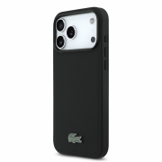 Lacoste PVC Iconic Petit Pique Metal Logo MagSafe Case for iPhone 18 Pro Max Black