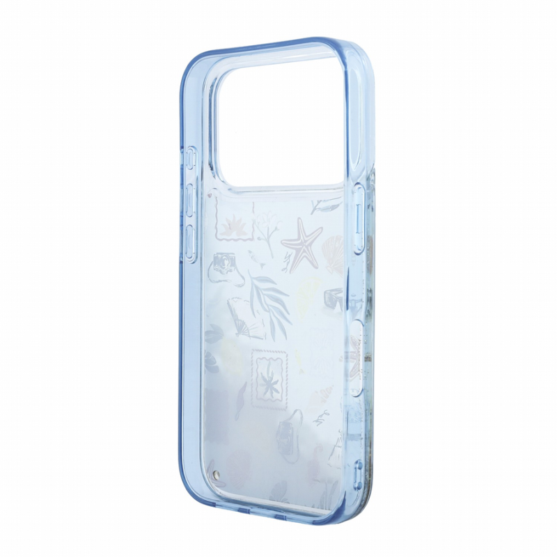 Karl Lagerfeld Liquid Glitter Beach Case for iPhone 18 Pro Blue