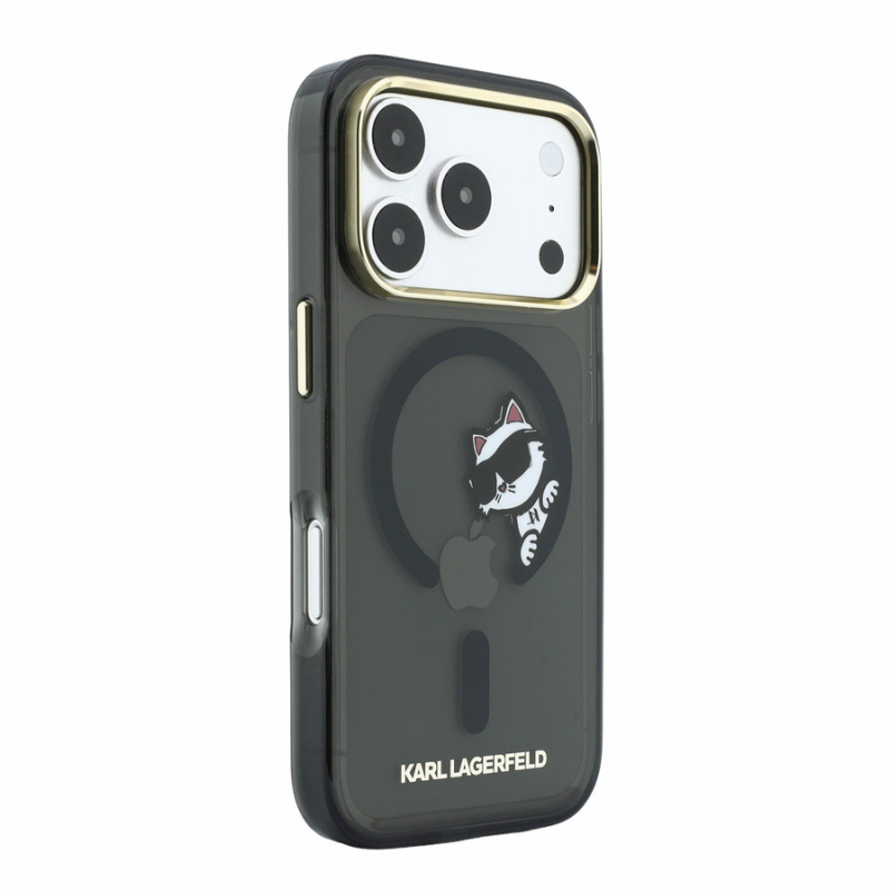 Karl Lagerfeld IML Choupette Peekaboo Magsafe Case for iPhone 18 Pro Max Black