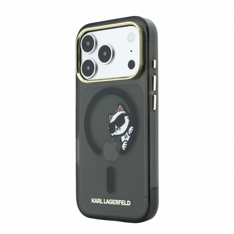 Karl Lagerfeld IML Choupette Peekaboo Magsafe Case for iPhone 18 Pro Black
