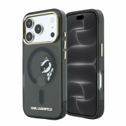 Karl Lagerfeld IML Choupette Peekaboo Magsafe Case for iPhone 18 Pro Black