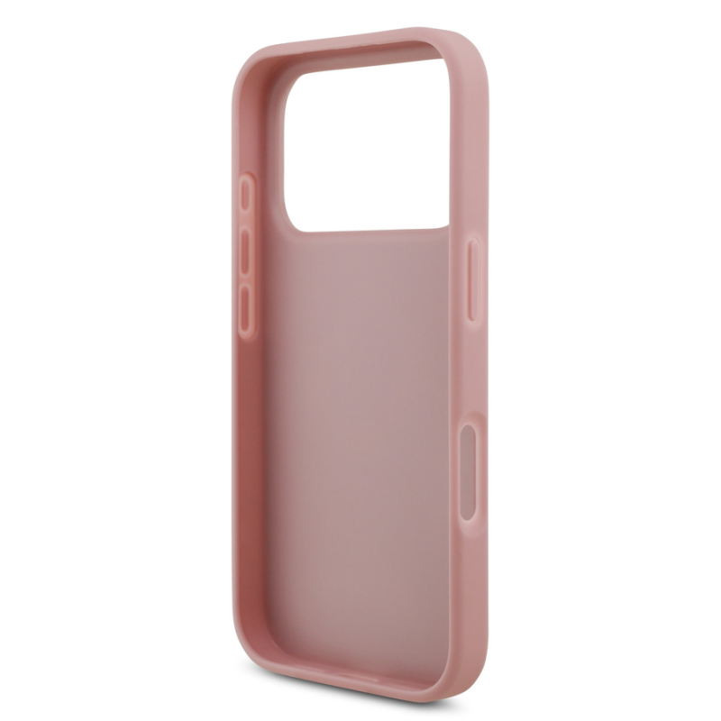 Guess PU Fixed Glitter 4G Metal Logo Case for iPhone 18 Pro Pink