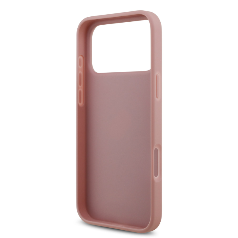 Guess PU Fixed Glitter 4G Metal Logo Case for iPhone 18 Pro Max Pink