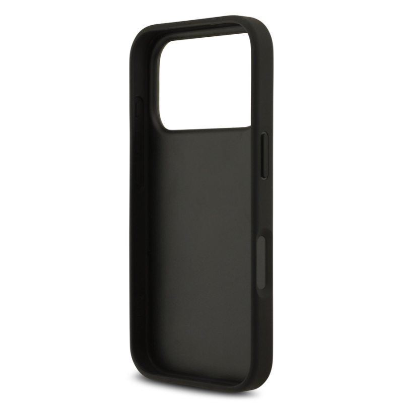 Guess PU Fixed Glitter 4G Metal Logo Case for iPhone 18 Pro Black