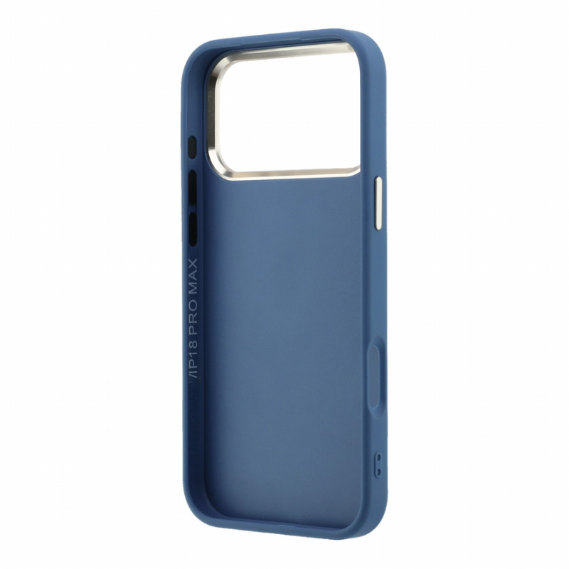 Guess PU 4G Resin Metal Logo Case for iPhone 18 Pro Max Blue