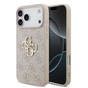 Guess PU 4G Metal Logo Case for iPhone 18 Pro Max Pink