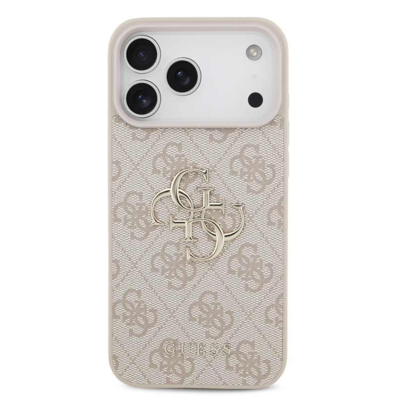 Guess PU 4G Metal Logo Case for iPhone 18 Pro Max Pink