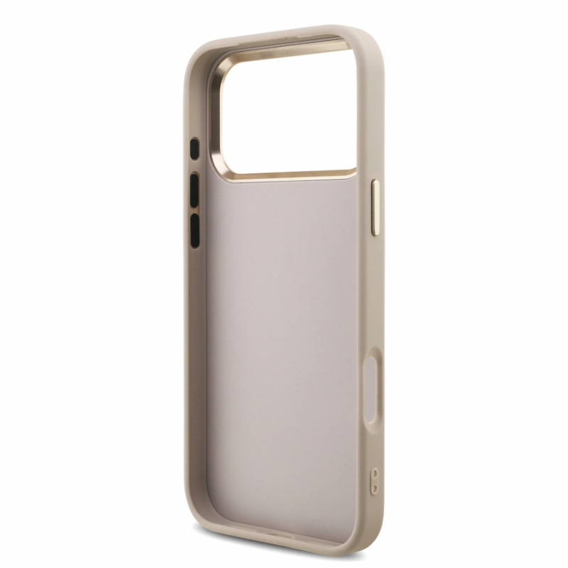 Guess PU 4G Metal Logo Strap Case for iPhone 18 Pro Max Pink