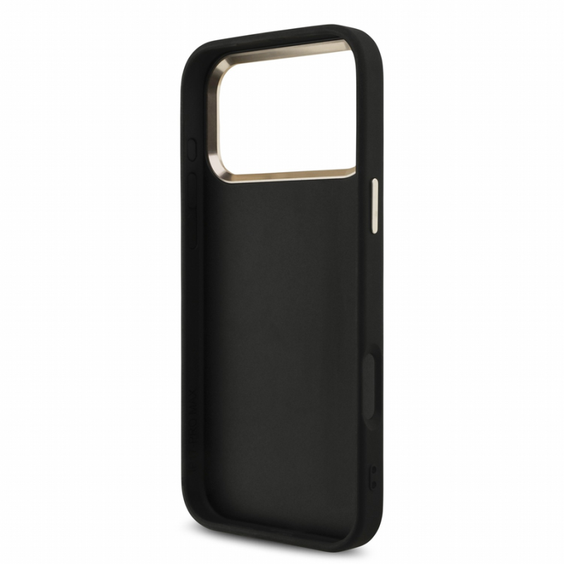 Guess PU 4G Metal Logo Strap Case for iPhone 18 Pro Max Black