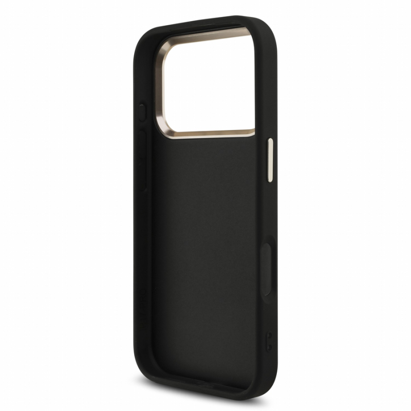 Guess PU 4G Metal Logo Strap Case for iPhone 18 Pro Black
