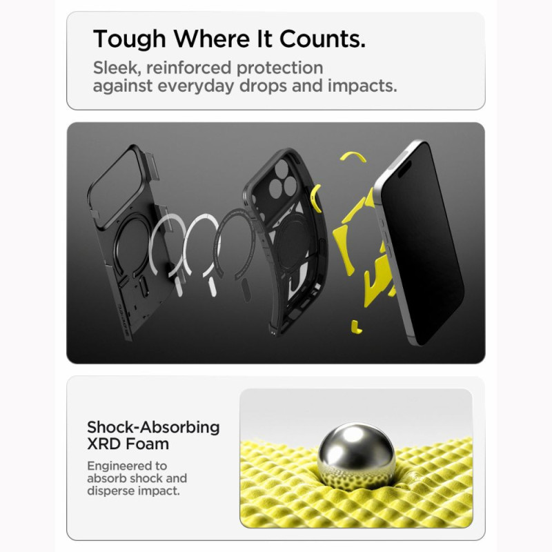 Spigen Tough Armor MagSafe-skal till iPhone 18 Pro / 17 Pro  svart