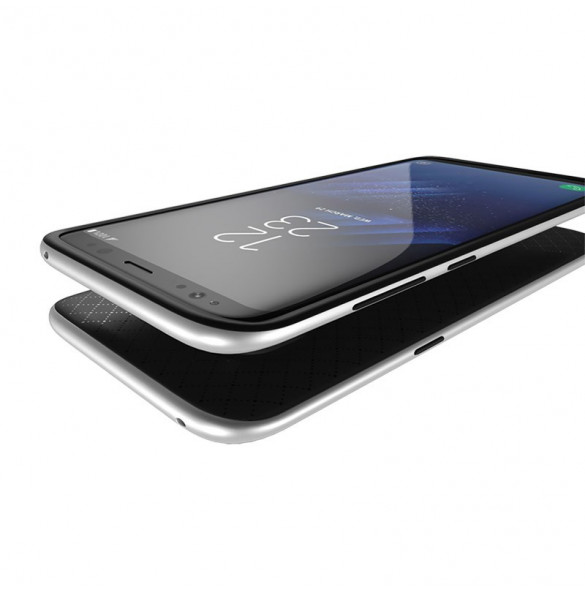 Silver och väldigt snyggt skydd till Samsung Galaxy S8 Plus G955.