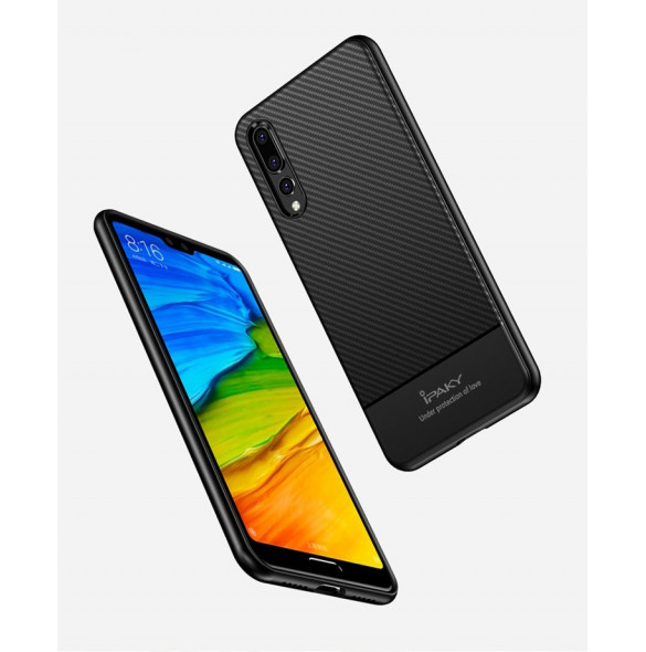 Svart och väldigt snyggt skydd för Huawei P20 Lite.