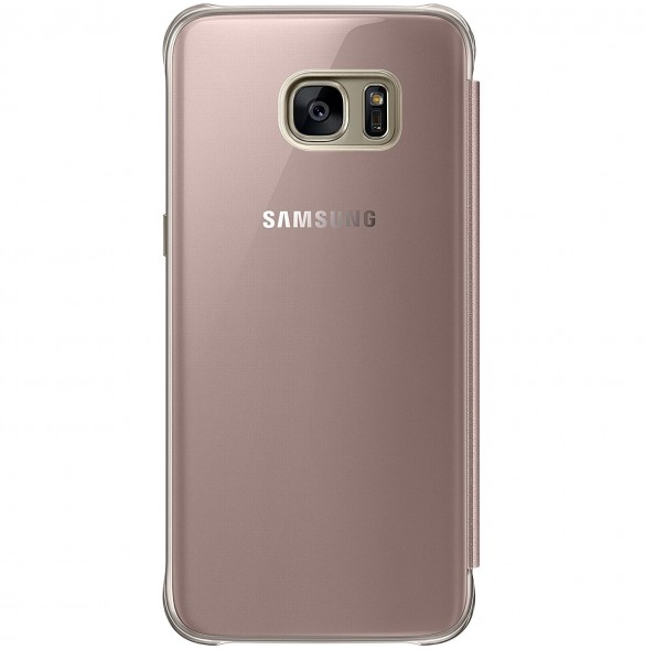 Samsung EF-ZG935CZE Clear View Cover Skal till Samsung Galaxy S7 Edge - Rosa Guld