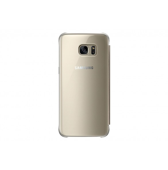Samsung EF-ZG935CFE Clear View Cover Skal till Samsung Galaxy S7 Edge - Guld