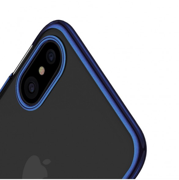 Blått och väldigt snyggt omslag till iPhone XS / X.