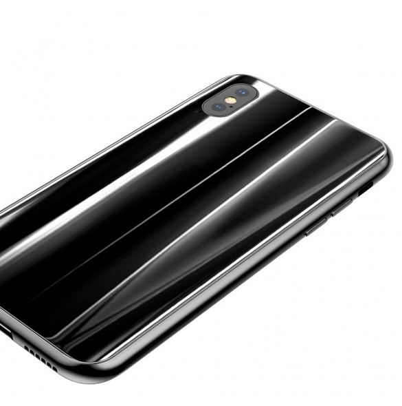 Svart och väldigt snyggt omslag till iPhone XS / X.