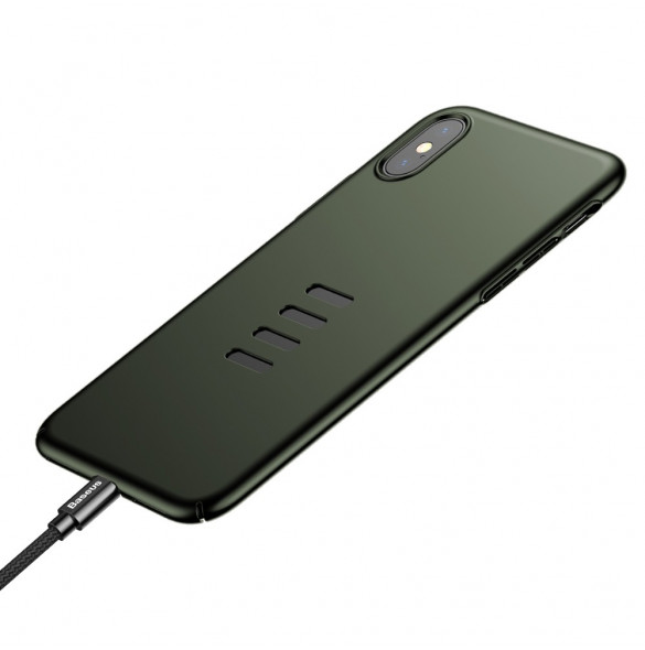 Grönt och väldigt snyggt omslag till iPhone XS / X.