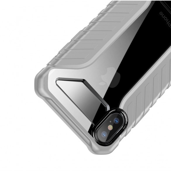 Grått och mycket snyggt fodral för iPhone XS / X