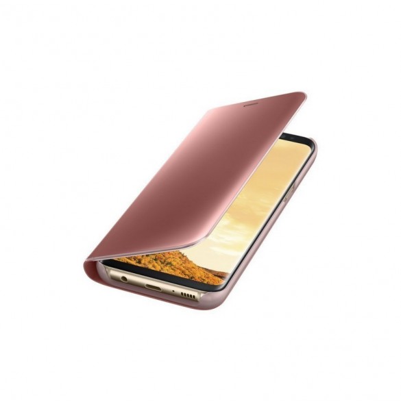 Samsung EF-ZG950CPE Clear View Cover Vikbart Fodral Till Samsung Galaxy S8 - Rosa
