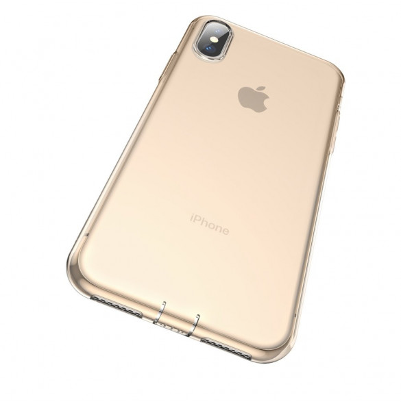 Genomskinligt guld och mycket snyggt skal till iPhone XS Max.