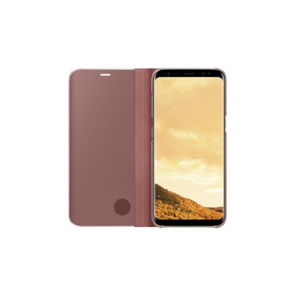 Samsung EF-ZG950CPE Clear View Cover Vikbart Fodral Till Samsung Galaxy S8 - Rosa