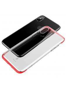 Rött och väldigt snyggt omslag till iPhone XS / X.
