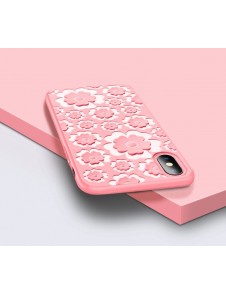 Rosa och mycket snyggt fodral för iPhone XS / X.