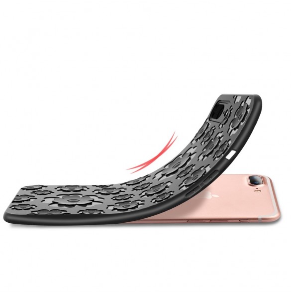 Svart och väldigt snyggt fodral för iPhone 8 Plus / 7 Plus.