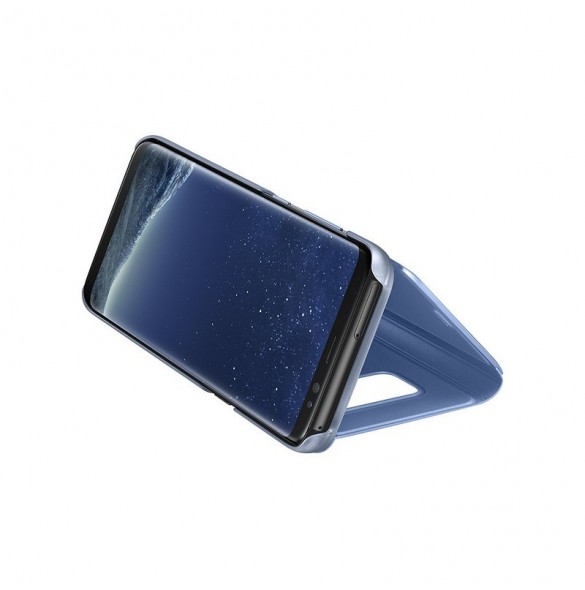 Samsung EF-ZG950CLE Clear View Cover Vikbart Fodral Till Samsung Galaxy S8 - Blå