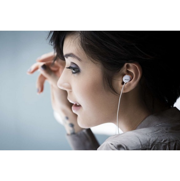 Philips SHE4205WT/00 Flite Hyprlite In-Ear Headphone with Mic - Vit