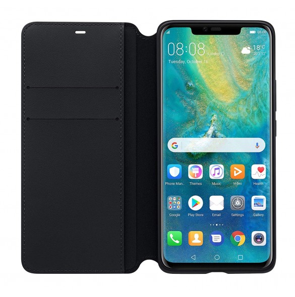 Huawei Wallet Cover Bookcase med kortplats för Huawei Mate 20 Pro - Svart(51992636)