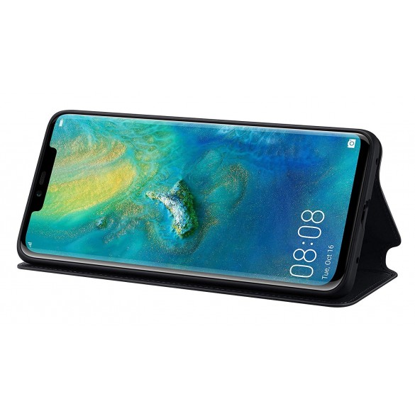 Huawei Wallet Cover Bookcase med kortplats för Huawei Mate 20 Pro - Svart(51992636)