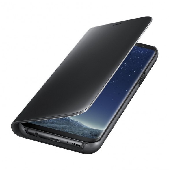 Samsung EF-ZG955CBE Clear View Cover Vikbart Fodral Till Samsung Galaxy S8 Plus - Svart