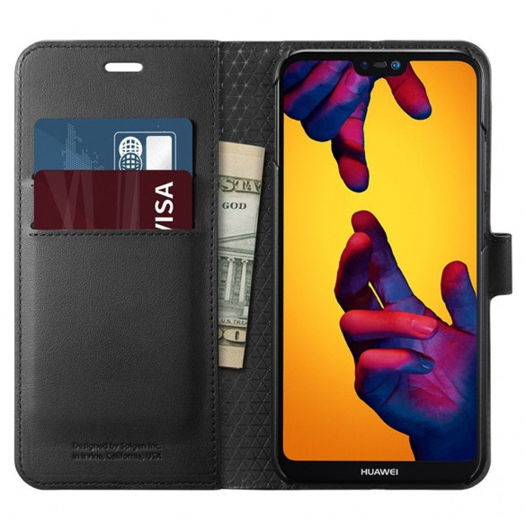 Svart och väldigt snyggt skal till Huawei P20 Lite.