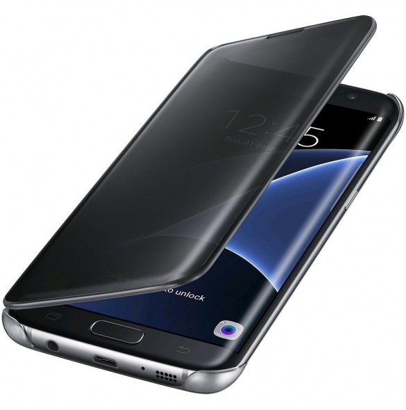 Samsung EF-ZG935CBE Clear View Cover Skal till Samsung Galaxy S7 Edge - Svart