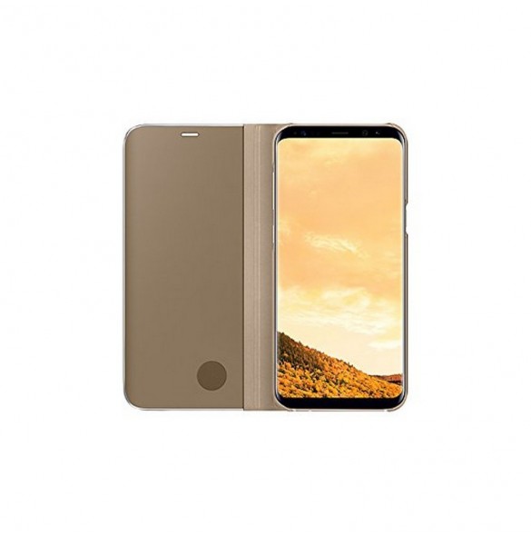 Samsung EF-ZG955CFE Clear View Cover Vikbart Fodral Till Samsung Galaxy S8 Plus - Guld