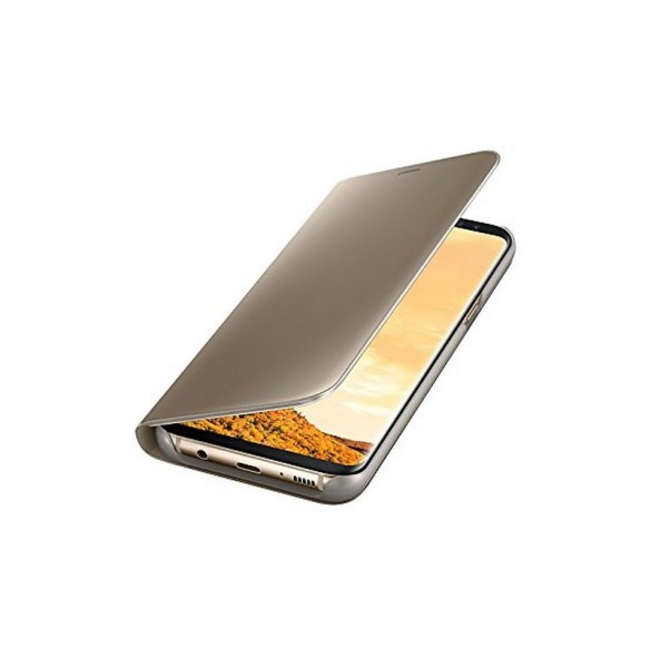 Samsung EF-ZG955CFE Clear View Cover Vikbart Fodral Till Samsung Galaxy S8 Plus - Guld