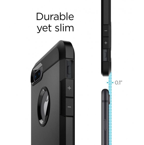 Svart och väldigt snyggt fodral för iPhone 8 Plus / 7 Plus.